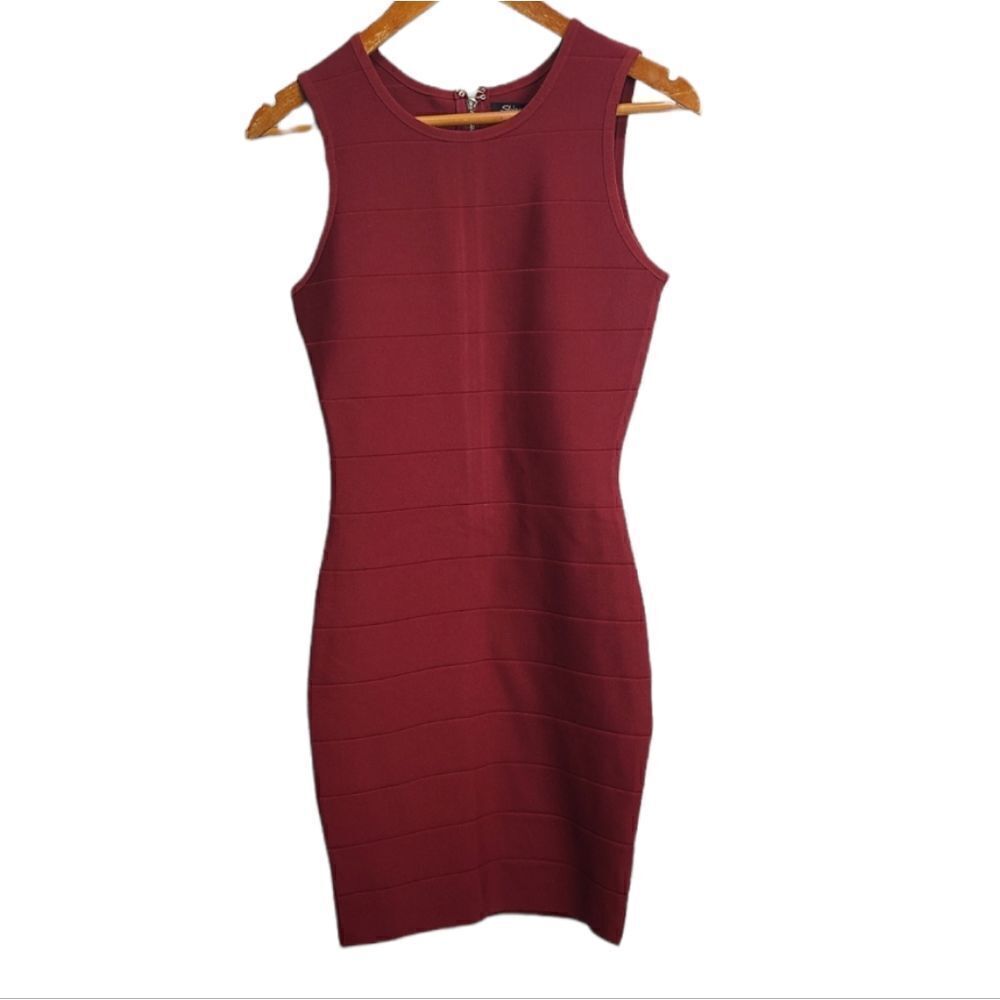 Shinestar Bodycon Sleeveless Red Dress Size Small New